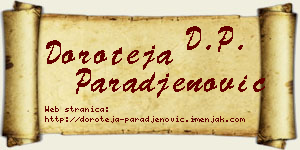 Doroteja Parađenović vizit kartica
